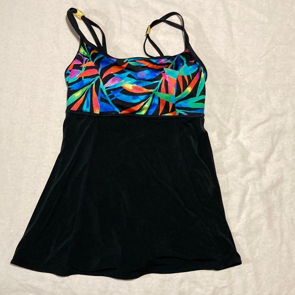 Robbie Len Colorful Tropical Print Women's One Piece Swimsuit - Picture 1 of 12